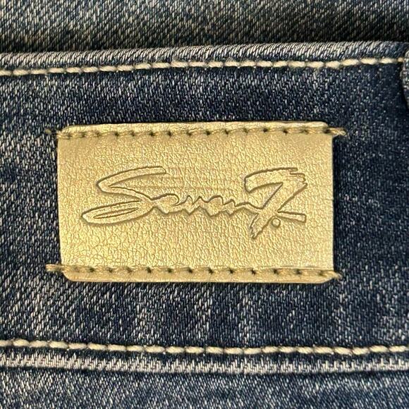 NWT Seven For All Mankind Marbella Pearl Detail Y2K Straight Leg Raw Hem sz 10 - Picture 5 of 10